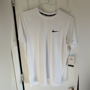 Nike dri fit Men's White Short Sleeve Nike Swim